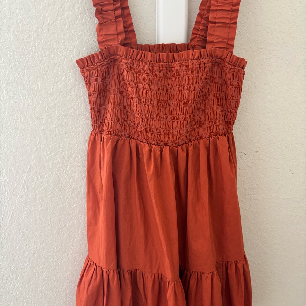 Women’s Orange Smocked Dress